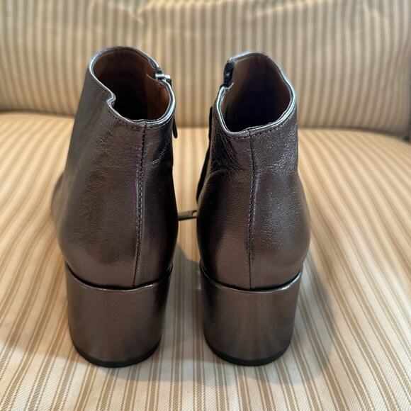 Bianca Di Silver Metallic Leather Ankle Booties - Picture 6 of 7